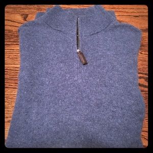 Men’s cashmere 1/4 zip sweater